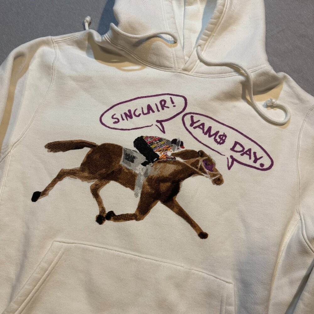 Sinclair Asap Mob Yams Day 2021 Memorial White Horse Hoodie Mens Sz XL New York